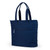 Navy nylon tennis tote with tennis ball quilted pattern.