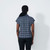 DS Navy Checked Cap Sleeve Polo Shirt image 2