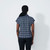 DS Navy Checked Cap Sleeve Polo Shirt image 2
