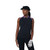 DS Black Gathered Sleeveless Polo Shirt