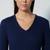DS Madelene Dark Navy Cable Knit V-Neck Sweater F25