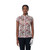 DS Breeze Swirl Print Cap Sleeve Mesh Polo Shirt