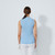 DS Madelene Blue Heron Cable Knit Sleeveless Polo Shirt