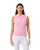 Madelene Prism Pink Cable Knit Sleeveless Polo Shirt image 1