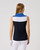 Dark Navy Block Sleeveless Polo Shirt image 2