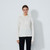 DS Ivory Graphic Jacquard Long Sleeve Polo Shirt