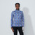 DS Intertwined Print Peached Half Neck Long Sleeve Polo Shirt image 1