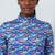 DS Intertwined Print Peached Half Neck Long Sleeve Polo Shirt image 3