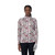 DS Swirl Print Peached Half Neck Long Sleeve Polo Shirt