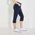 Women Elite Capri (high Waist)-4-ways Stretch Navy image 3