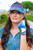 Waterfall Print And Solid Clip On Visors image 5