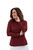 Women's Sheer Long Sleeve Golf Shirt - Claret image 1
