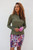 Women's Sheer Long Sleeve Golf Shirt - Moss image 2