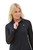 Women's Sheer Long Sleeve Golf Shirt - Black image 1