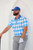 Men's Short Sleeve Golf Shirt Harlequin - Blue Lagoon image 1