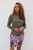 Women's Sheer Long Sleeve Golf Shirt - Moss image 2