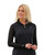 Women's Sheer Long Sleeve Golf Shirt - Black image 2