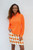 Women's Sheer Long Sleeve Golf Shirt - Tangerine image 2