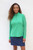 Women's Sheer Long Sleeve Golf Shirt - Emerald image 3