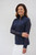Women's Sheer Long Sleeve Golf Shirt - Navy image 2