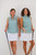 Women's Sleeveless Mock Golf Shirt - Mint image 2