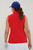 Women's Sleeveless Mock Golf Shirt – Cherry image 5