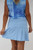 Women's Kick Pleat Golf Skort - Sky image 3