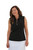 Women's Sheer Sleeveless Golf Shirt - Black image 1