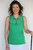 Women's Sheer Sleeveless Golf Shirt – Emerald image 2