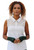 Women's Sheer Sleeveless Golf Shirt - White image 1