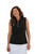 Women's Sheer Sleeveless Golf Shirt - Black image 1