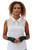 Women's Sheer Sleeveless Golf Shirt - White image 1