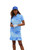 Women's Short Sleeve Frill Golf Dress – Periwinkle image 1