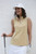 Sleeveless Mock Golf Shirt Butterscotch image 1