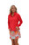 Women's Sheer Long Sleeve Golf Shirt - Cherry image 1