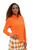 Women's Sheer Long Sleeve Golf Shirt - Tangerine image 4