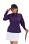 Sheer Long Sleeve Golf Shirt Aubergine image 1