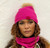 Women's Double Layer Winter Beanie - Hot Pink image 1
