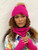Women's Double Layer Winter Beanie - Hot Pink image 2
