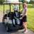Lightweight 4-Way Women’s Golf Stand Bag – Resort Collection (Black Tie Polka Dots) - Lifestyle 3