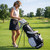 Lightweight 4-Way Women’s Golf Stand Bag – Resort Collection (Black Tie Polka Dots) - Lifestyle 2