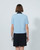 Cropped Breezy Blue Short Sleeve Polo Shirt PS26 image 2