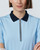 Cropped Breezy Blue Short Sleeve Polo Shirt PS26 image 3
