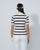 Madelene Navy White Stripe Polo Shirt image 2