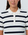 Madelene Navy White Stripe Polo Shirt image 3