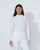Mesh Insert White Long Sleeve Top PS26 image 1