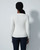 Madelene White Cable Knit V-Neck Sweater image 2
