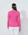 Madelene Radiant Pink Cable Knit V-Neck Sweater image 2