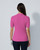 Madelene Radiant Pink Cable Knit Short Sleeve Polo Shirt image 2