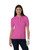 Madelene Radiant Pink Cable Knit Short Sleeve Polo Shirt image 1